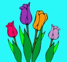 Dibujo Tulipanes pintado por alondra