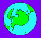 Dibujo Planeta Tierra pintado por kevin