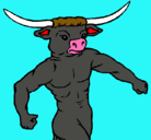 Dibujo Cabeza de búfalo pintado por raquel