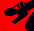 Dibujo Esqueleto tiranosaurio rex pintado por riccardo