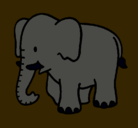 Dibujo Elefante bebe pintado por clarence