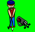 Dibujo Jugador de golf II pintado por azulflorenciamuoz