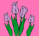 Dibujo Tulipanes pintado por nicole