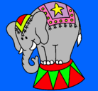 Dibujo Elefante actuando pintado por victor
