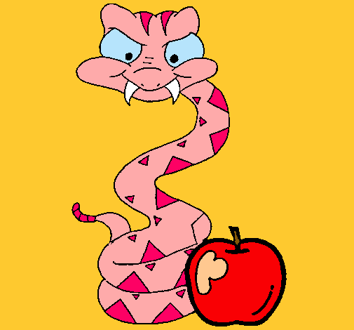 Serpiente y manzana