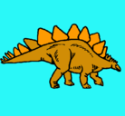 Dibujo Stegosaurus pintado por anto