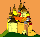 Dibujo Castillo medieval pintado por anabela