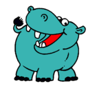 Dibujo Hipopótamo pintado por rOjiitOh