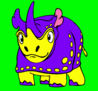 Dibujo Rinoceronte pintado por yovas16