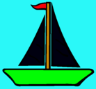 Dibujo Barco velero pintado por hugo