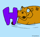 Dibujo Hipopótamo pintado por LUISITO1901