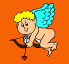 Dibujo Cupido pintado por cris