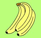 Dibujo Plátanos pintado por as