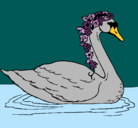 Dibujo Cisne con flores pintado por WOLF