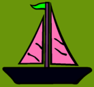 Dibujo Barco velero pintado por hugo
