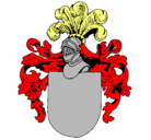 Dibujo Escudo de armas y casco pintado por olaya