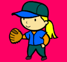 Dibujo Jugadora de béisbol pintado por magdelein