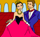 Dibujo Princesa y príncipe en el baile pintado por Anais