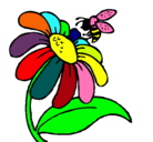 Dibujo Margarita con abeja pintado por britney