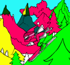 Dibujo Esquiador pintado por demian