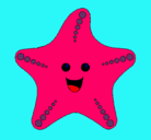 Dibujo Estrella de mar pintado por estrella