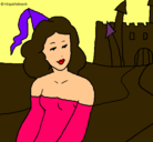 Dibujo Princesa y castillo pintado por kalk/k/i66