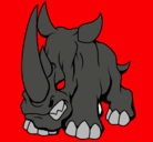 Dibujo Rinoceronte II pintado por wormmon