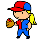 Dibujo Jugadora de béisbol pintado por xeniamartinez