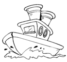 Dibujo Barco en el mar pintado por jazmin