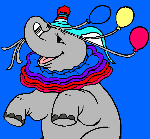 Elefante con 3 globos