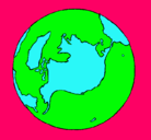 Dibujo Planeta Tierra pintado por silvi