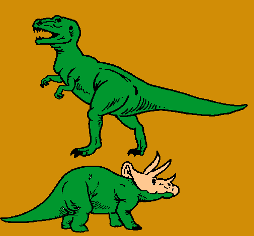 Triceratops y tiranosaurios rex