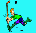 Dibujo Jugador de hockey sobre hierba pintado por oscar