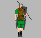 Dibujo Soldado romano pintado por albaduro