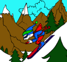 Dibujo Esquiador pintado por javier