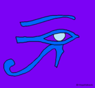 Dibujo Ojo Horus pintado por olga