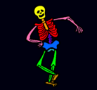Dibujo Esqueleto contento pintado por anngelo