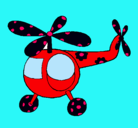 Dibujo Helicóptero adornado pintado por ursula