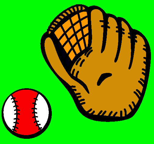 Guante y bola de béisbol