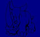 Dibujo Rinoceronte II pintado por amaro