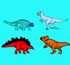 Dibujo Dinosaurios de tierra pintado por tomas
