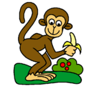 Dibujo Mono pintado por paolita