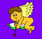 Dibujo Cupido pintado por angel