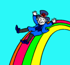 Dibujo Duende en el arco iris pintado por valeria