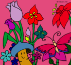 Dibujo Fauna y flora pintado por cute