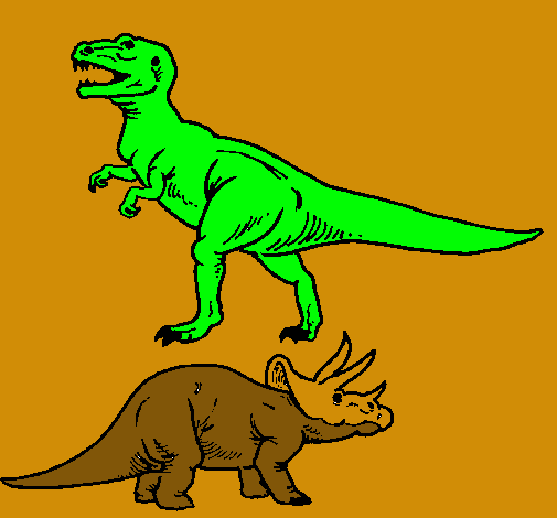 Triceratops y tiranosaurios rex