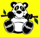 Dibujo Oso panda pintado por gisela
