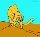 Dibujo Tigre con afilados colmillos pintado por osmar