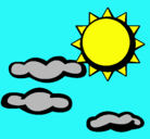 Dibujo Sol y nubes 2 pintado por katita