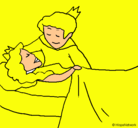 Dibujo La princesa durmiente y el príncipe pintado por karla